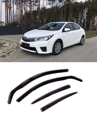 FOR TOYOTA COROLLA 2014 15 -18 E160 WINDOW VISORS SUN RAIN GUARD WIND DEFLECTORS