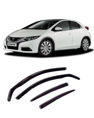 FOR HONDA CIVIC 2011-15 IX WINDOW VISORS SUN RAIN GUARD WIND DEFLECTORS WINDOW