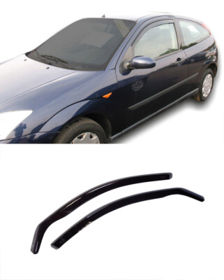FOR FORD FOCUS 1998-04 ZX3 STV 3D WINDOW VISORS SUN RAIN GUARD WIND DEFLECTORS