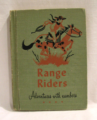 Vintage 1948 Range Riders Adventure with Numbers Math Book  Hard Cover