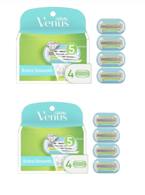 Gillette Venus Extra Smooth Womens Razor Blade Refills, 8 Count, Designed for a