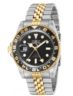 Invicta Pro Diver Men's 42mm Swiss GMT Quartz Left Side Crown 200M Watch 43974