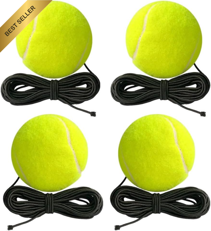 Tennis Trainer with String 4 Pcs, Training Ball and Replacement Ball, Accessorie
