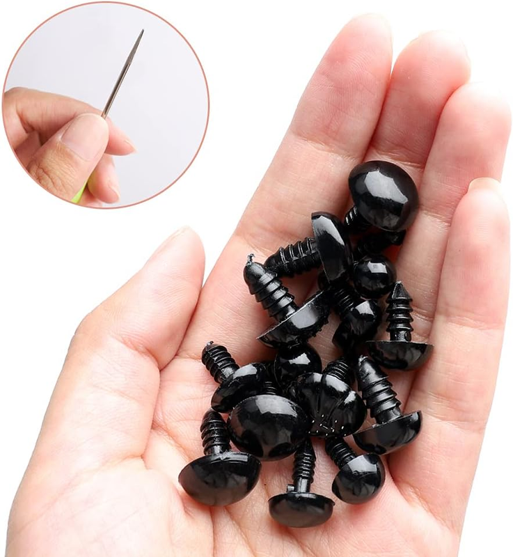 532 PCS Plastic Safety Eyes and Noses, Black Safety Eyes with Washers Stuffed Cr
