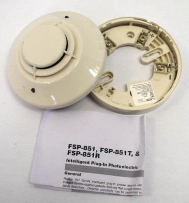 Notifier Honeywell Fire Alarm Smoke Detector Plug In Photoelectric FSP-851