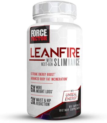 Force Factor Leanfire Next-Gen Slimvance Thermogenic Fat Burner 60 Capsules New