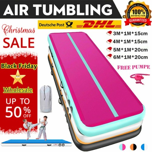 Airtrack Turnmatte Aufblasbar Gymnastikmatte Tumbling Matte Training Weihnachten