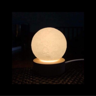 3D Printed Moon Table Lamp USB LED Night Light Home Decor Gift