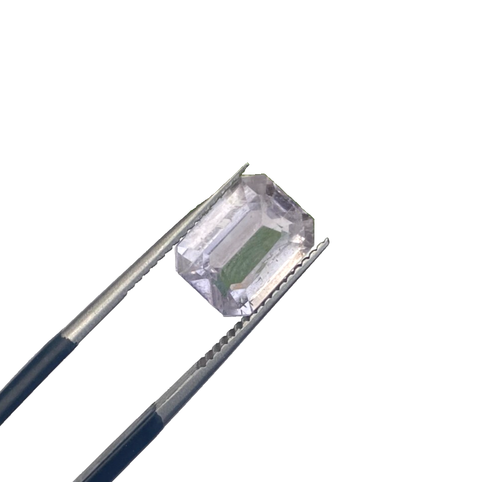 4.30 CT Natural Cut kunzite Emerald Shape  loose gemstone from Afghanistan