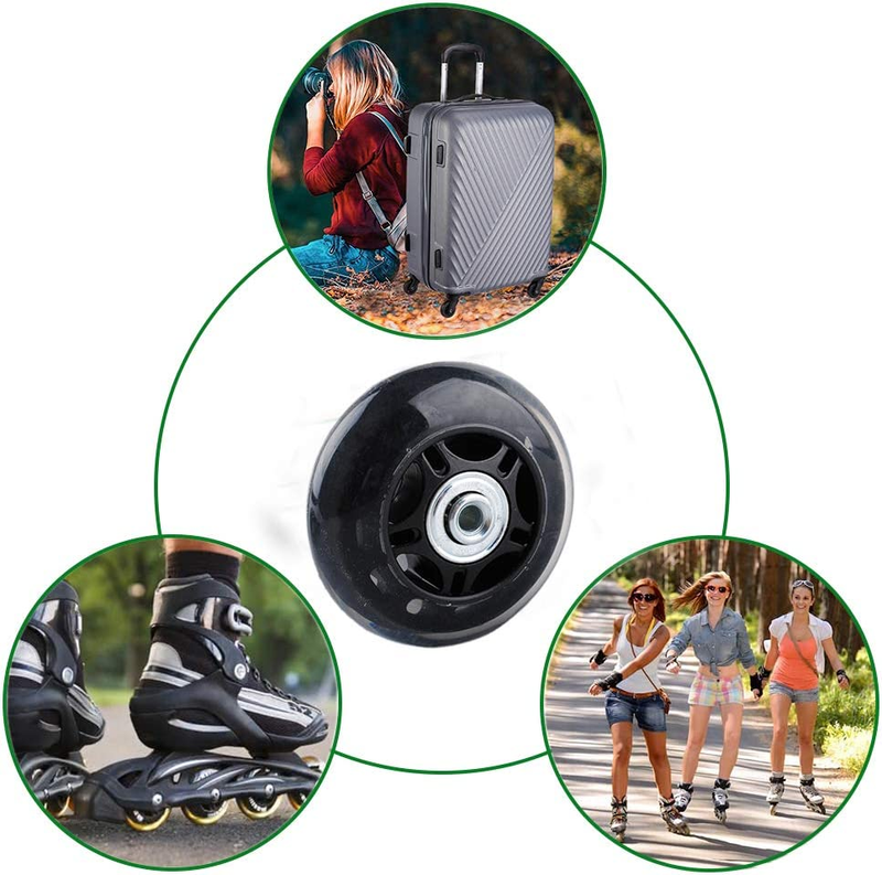 Gekufa Luggage Suitcase Replacement Wheels 70Mm, 76Mm, 80Mm with ABEC 608Zz Bear