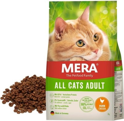 MERA Cats Huhn 2kg Katzenfutter trocken getreidefrei&nachhaltig mit hohem Fleisc
