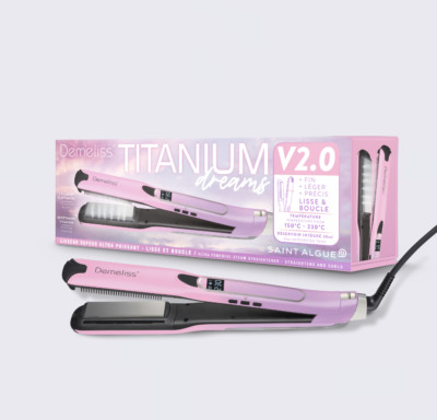 SAINT ALGUE PIASTRA A VAPORE DEMELISS TITANIUM V2.0 DREAMS 230°  PER CAPELLI