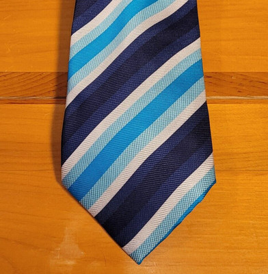 BIJOUX TERNER Essential Loud and Vibrant Striped Blues Unique Colorful Workwear