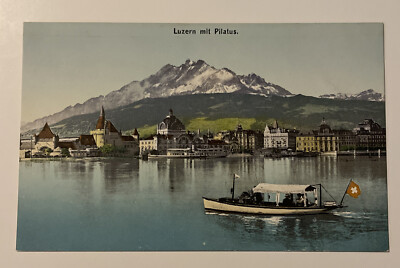 postcard Luzern Mit Pilatus Switzerland