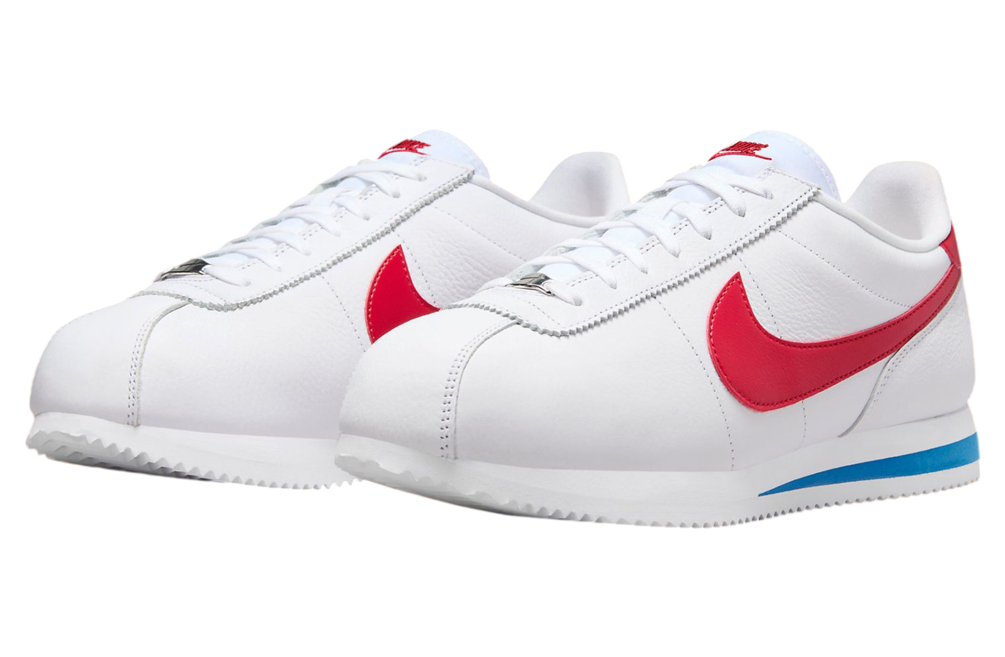 Мужские кроссовки Nike Cortez Leather Forrest Gump USA, белые, университетские, красные, синие, DM4044-108 sz 11