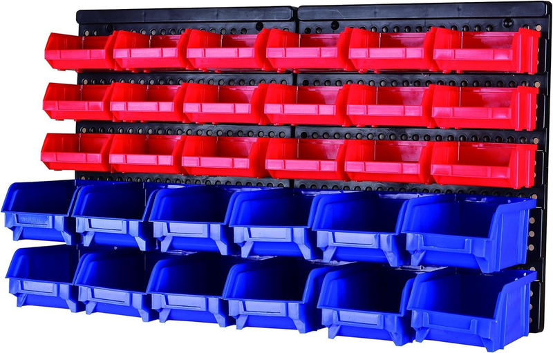 80694 30-Bin Wall Mount Parts Rack/Storage for Your Nuts, Bolts, Screws, Nails,