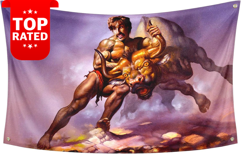 Funny Bull Dodgeball Flag 3x5 Ft Durable Man Cave Gift Unique Wall Decor