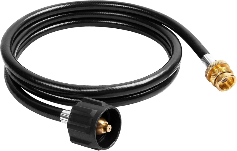 6 Ft Propane Hose Connects 1LB Portable Appliance to 20lb Propane Tank for Weber