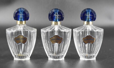 VTG Guerlain Paris Shalimar Eau De Parfum 2.5 oz EMPTY Spray Bottle Fan Cap READ