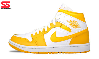 Nike Jordan 1 Mid White University Gold (W) (BQ6472-117) Women's Size 6-12