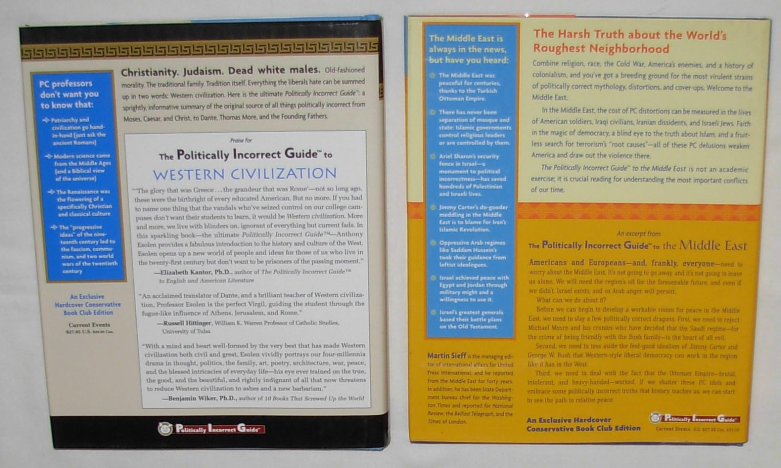 New Lot Politically Incorrect Guide to Western Civilization / to the Middle East