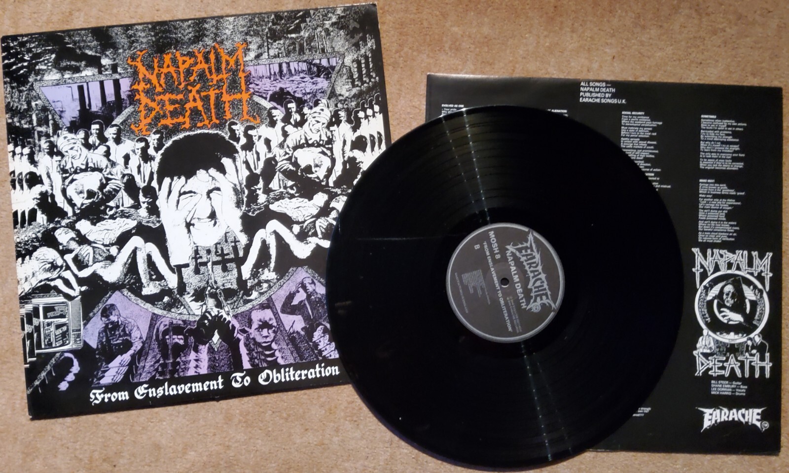 NAPALM DEATH From Enslavement To Obliteration LP ORIGINAL