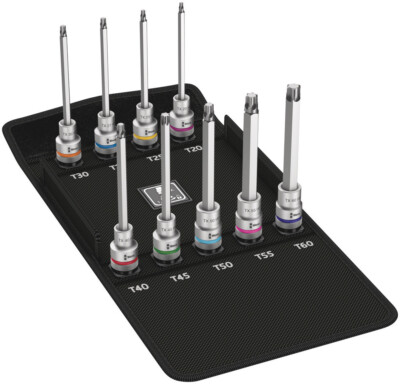 Wera 004212, 8767 C TORXÂ  HF 3 Zyklop bit socket set with 1/2'' drive ,9 pcs