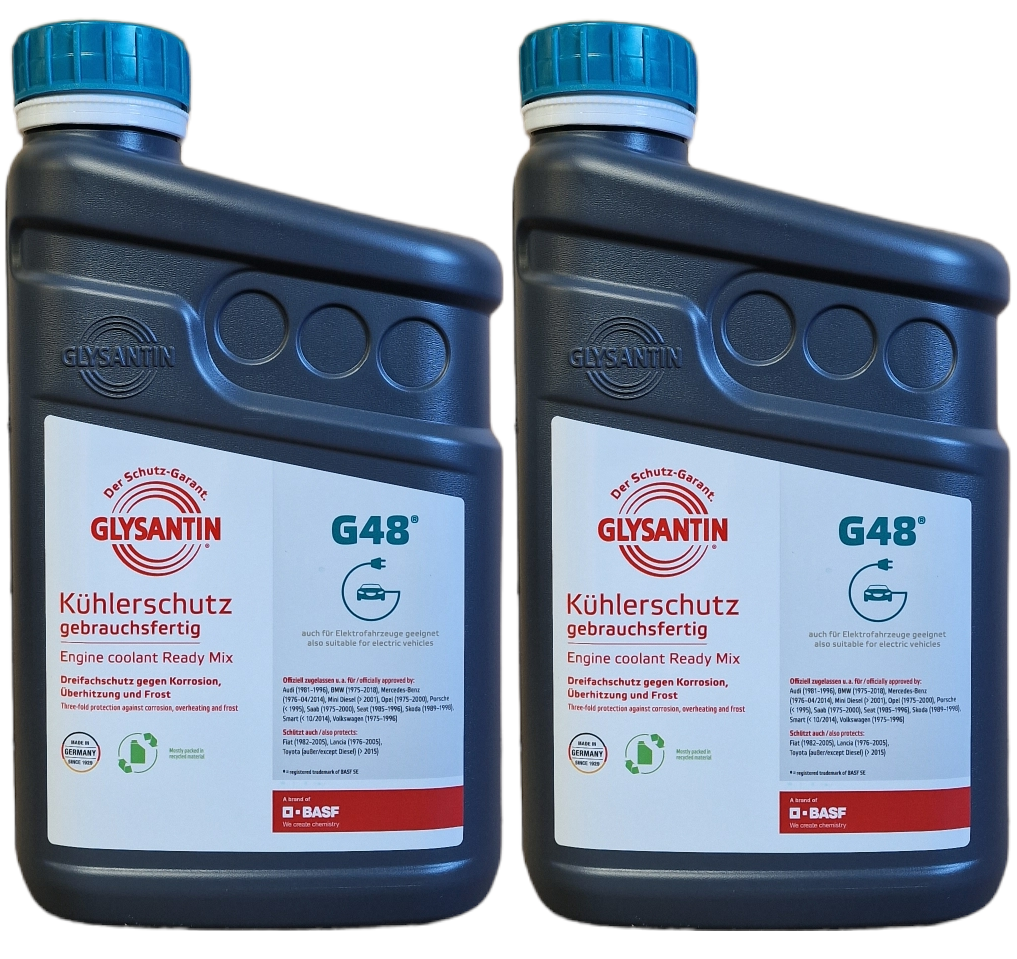 BASF GLYSANTIN G48 Kühlerschutz Ready Mix 2x1 Liter blau grün