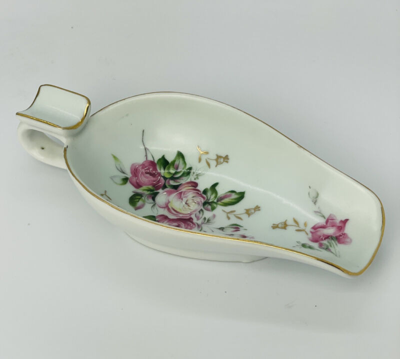 Interco Chicago Japan Ash Tray/spoon rest - Pink Roses-Limited Edition 6/242 EUC