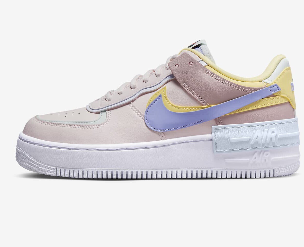 WMNS NIKE AIR FORCE 1 AF1 SHADOW LIGHT SOFT PINK-THISTLE SZ