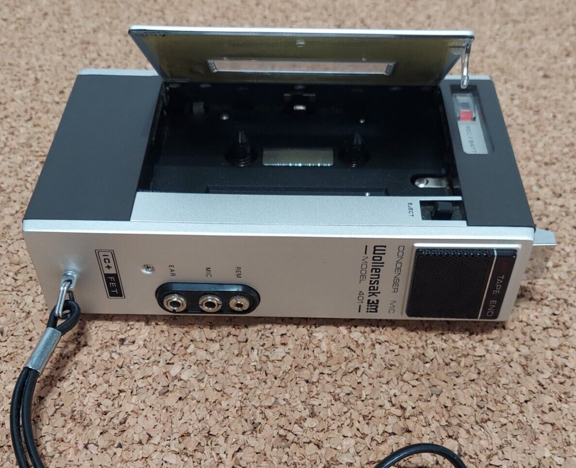 Vintage Wollensak 3m Model 401 Cassette Tape Player/Recorder - NO BATTERY
