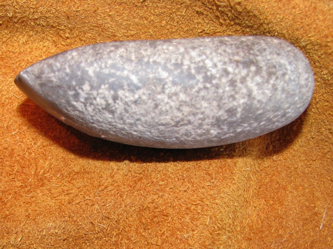 Nice Authentic Midwest Native American Hardstone Celt 3.5 inches Long - 7 oz.