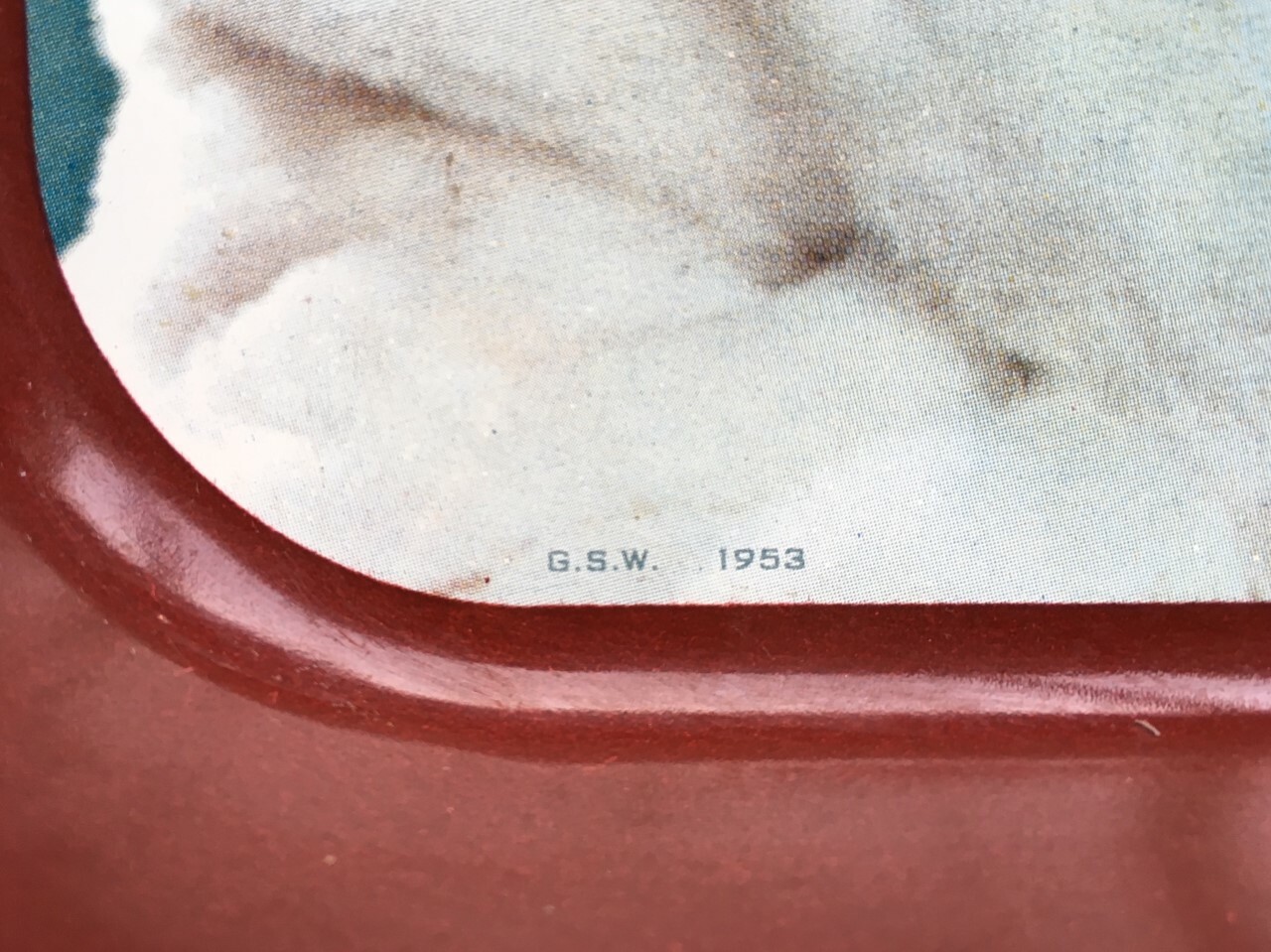 Queen Elizabeth II Coronation Serving Tray Metal Karsh Photo 1953 16 x 12