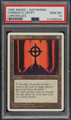 1995 Magic The Gathering TORMOD'S CRYPT PSA 10 MTG Chronicles T42