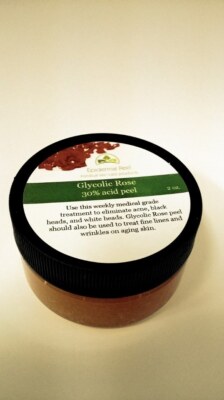 Rose & 30% Glycolic Acid Mask Chemical Peel / Wrinkles Skin Elasticity Oily Skin