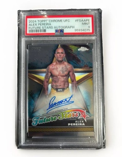 Alex Pereira AUTO PSA 9 2024 Topps Chrome UFC Future Stars