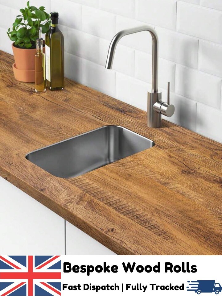 Wood Effect Vinyl Wrap Self Adhesive Sticky Back Plastic Worktop Furniture