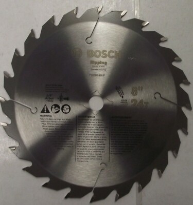 Bosch PRO824RIPB 8'' x 24T ATB RIP Carbide Saw Blade 5/8-Inch Arbor