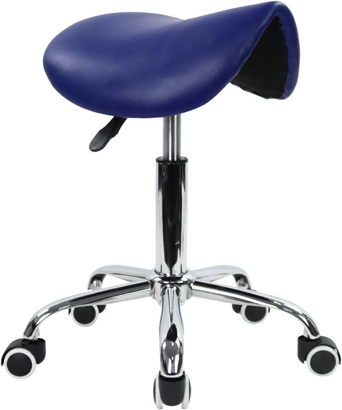 Professional Tall Saddle Stool Swivel Medical Dental Chair Spa Salon Ergonomic