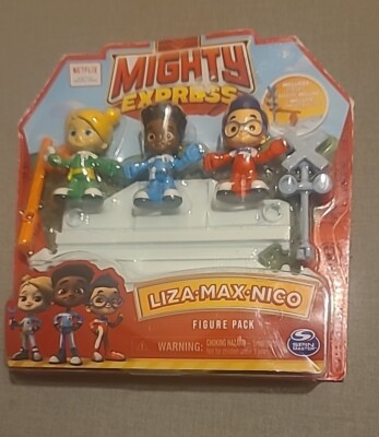MIGHTY EXPRESS Figures LIZA MAX NICO Netflix 3 FIGURE PACK Train Show Toys New