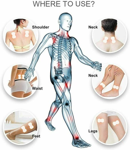 6pcs Reusable Replacement TENS Electrode Pads Gel Self Adhesive TENS Unit Pads 