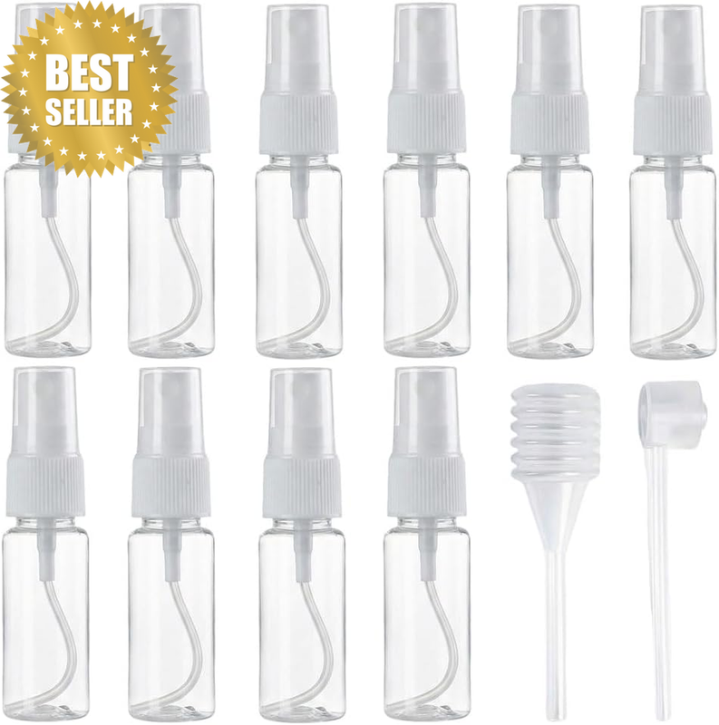 10 Pack Transparent Spray Bottles, 20 Ml, Plastic Spray Bottle,Filling Technolog