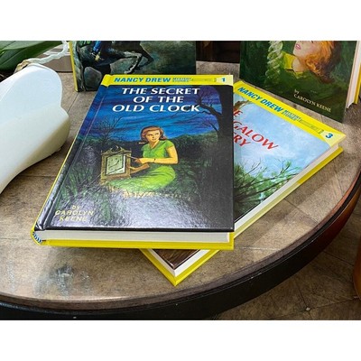 S/3 Vtg Nancy Drew Bungalow Mystery, Strange Message Parchment, Secret Old Clock
