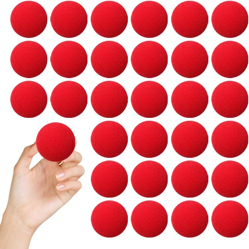 Schwammbälle 30 Stück rot 4,5 cm – Super Soft Sponge Balls für Zaubertricks