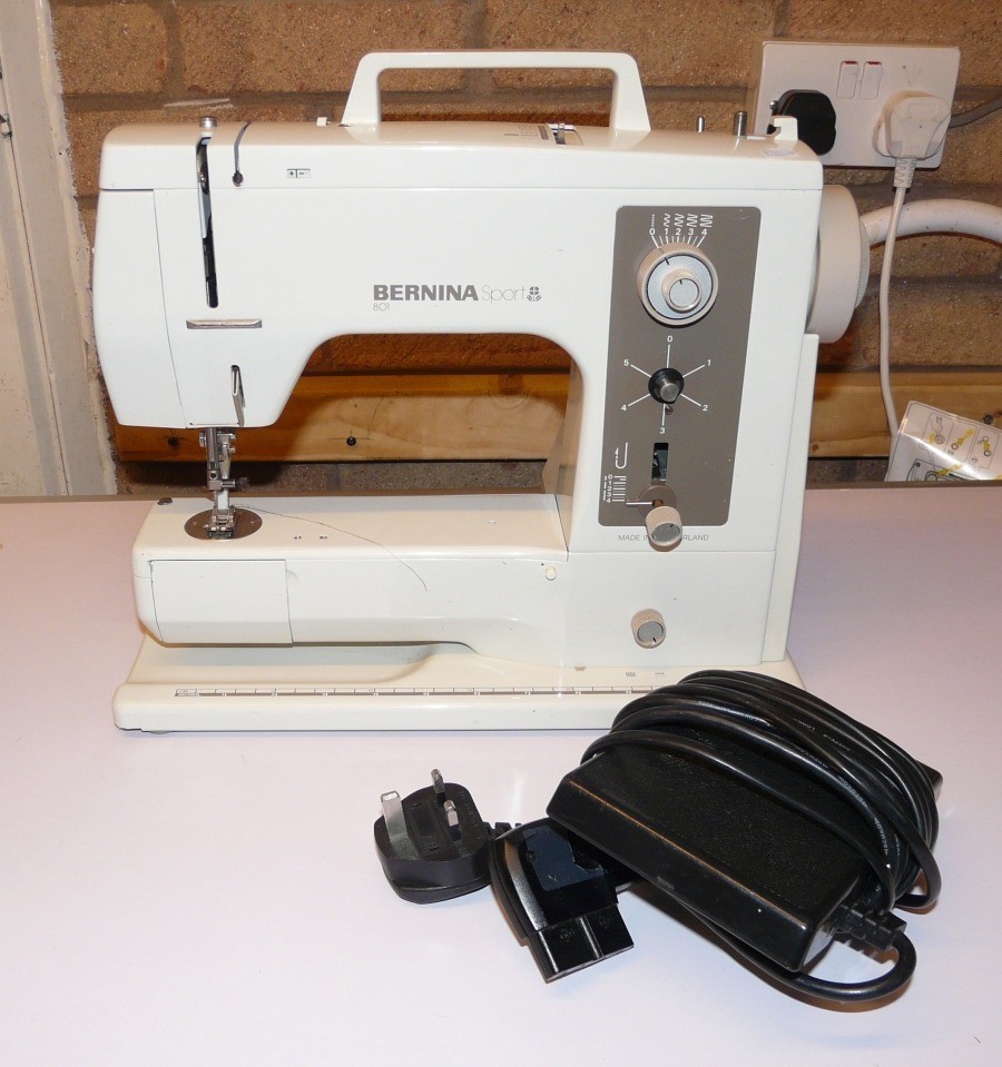Bernina Sport 801 sewing machine (requires a button hole control knob