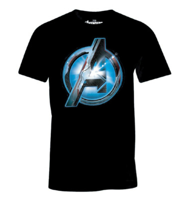 OFFICIAL MARVEL COMICS - AVENGERS: ENDGAME QUANTUM REALM 'A' PRINT BLACK T-SHIRT