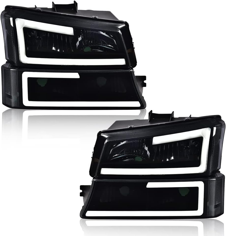 Headlights Set for 2003-06 Chevy Silverado 1500 2500 3500 HD Avalanche 1500 2500