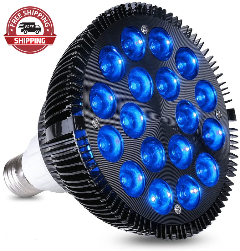Blub, Wolezek 36w Led Plant Grow Light Bulb With 18x2w 450-46