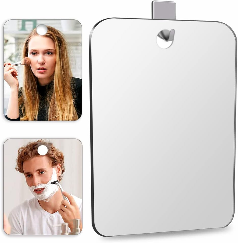 Shatterproof Shower Mirror Fogless for Shaving(2 Pack,Larger 1...