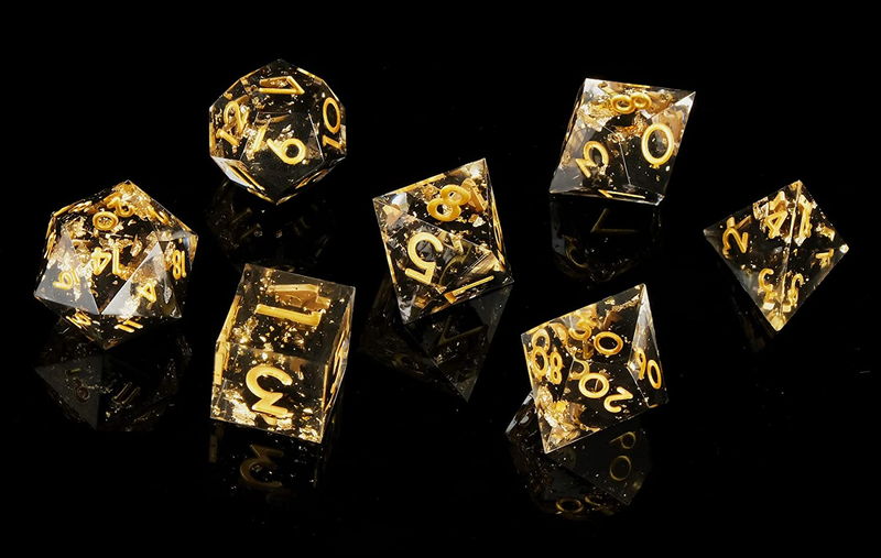 Sharp Edge DND Dice Set Handmade 7 Accessories Dice for Dungeons and Dragons TTR